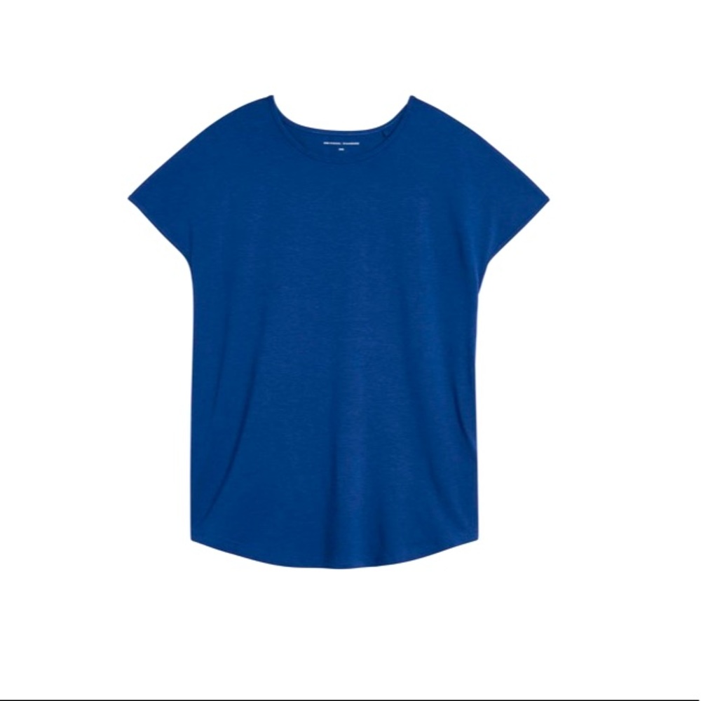 NWOT Universal Standard Blue Ashley Cap Sleeve Tee T-shirt Top size 22-24